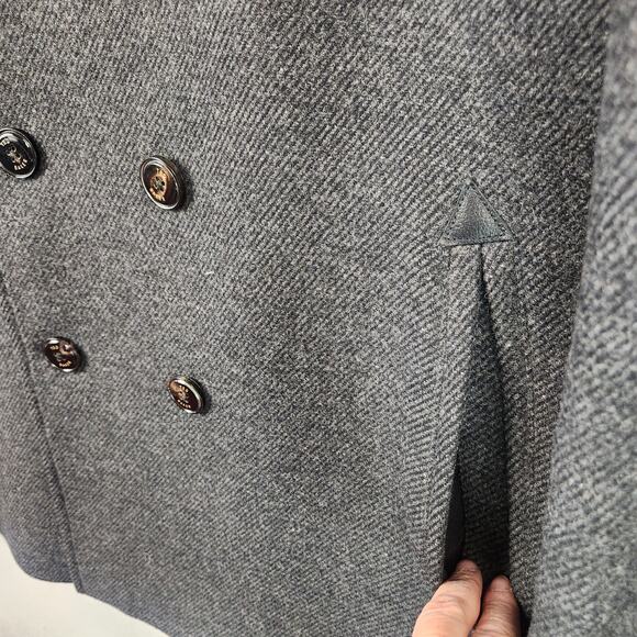 Ted Baker Men's Westun Wool Blend PeaCoat Amazing Lining Size 7 (US 3XL) NEW!!! - Picture 12 of 16